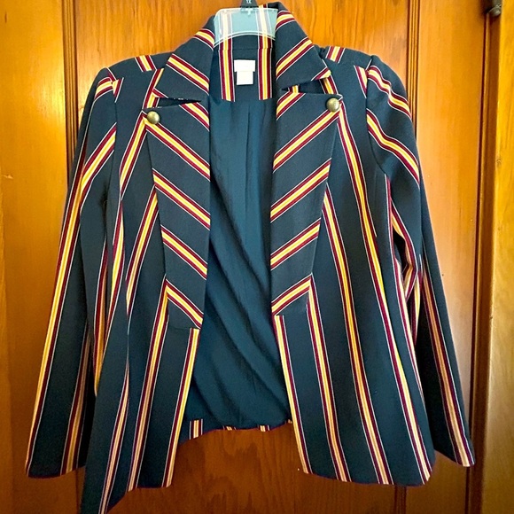 Chico’s Military Inspired Blazer Sz 1 (8-10) - Picture 1 of 3